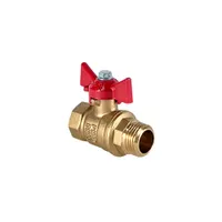 Кран шаровой латунный DeltaPro для ВОДЫ 1/2" ВР/ВР ручка-бабочка, VALFEX 11Б27фт1М (136/34)