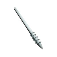 Свая винтовая ОЦИНКОВАННАЯ с коническим наконечником 108*3,5/300*5/2500 RAL 7040 серый