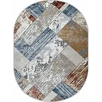 Ковер REGNUM 2,0*2,9 овал - 37932А BLUE/L.BEIGE