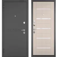 NORMA MASS MP (Антрацит букле R-4, МДФ Бьянко ларче M-142 Lakobel white) 2050х960 левая