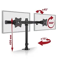 Кронштейн для 2-х мониторов Arm media LCD-T42 black 4 шт/уп. (10165)