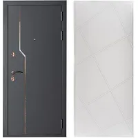 Дверь металлическая КУПЕР Муар Линии 2530 Эмаль белая 960 R
