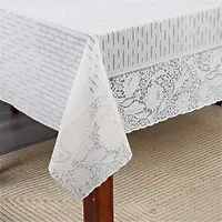Клеенка ажурная Merletti 686 WH 1,37х20 м без основы, гладкая