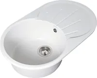 Мойка GranAlliance G-32 (740 х460мм) белая с сифоном