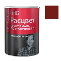 Грунт-эмаль по ржавчине алкидная 0,9 кг. "РАСЦВЕТ" вишневая (5359)