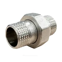 Соединитель латунь никель американка Ду 20 (3/4") прямой ВР/НР SantechSystems