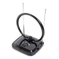 Антенна комнатная DVB-T2  и ДМВ+МВ активная Сигнал SAI 304 усы 1м кабель 3м, с рег.