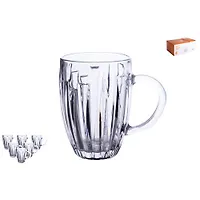Набор кружек 370мл 6шт. п/у, glass 8308