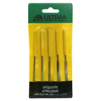 Надфили алмазные Ultima, 140х70х3 мм,5 шт/набор(1 уп- 40 наб, 1кор- 10 уп) арт.125001