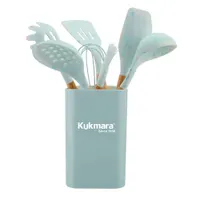 Набор кухонных принадлежностей из силикона 9 предметов Green Kukmara