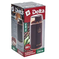 Кофемолка DELTA DL-087K коричневая, 250Вт., вместимость - 60г.