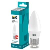 Лампа светодиодная ECO C35 свеча 7Вт 230В 4000К E27 Iek