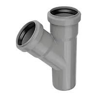Тройник 45 50-50 вн.канализ.(140) VALFEX
