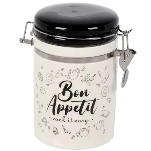 Banka dlya sypuchih produktov Daniks Bon Appetit, dolomit, 0.55 l, 9.5h9.5h15.3 sm, s kryshkoj_1