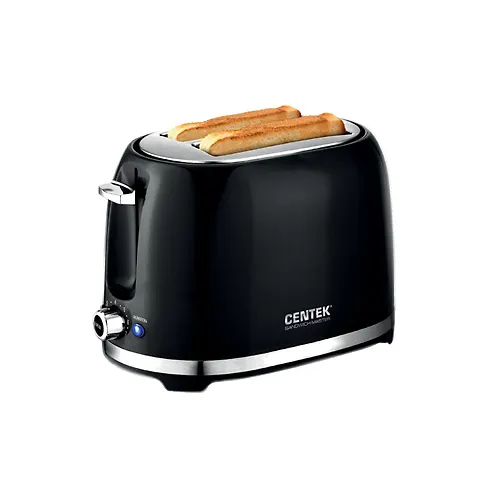 Toster Centek ST-1432 BLACK 850Vt, 7 ur. prozharki, 2 tosta, poddon, stop, podogrev, razmorozka_1