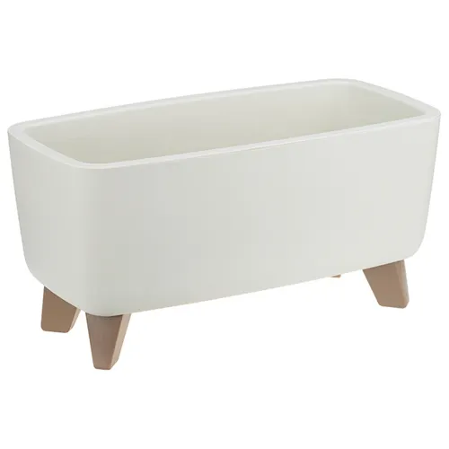 Kashpo FLORIAN IDEA ovalnoe nizkoe 390mm 4,2l belyj rotang M3271_1