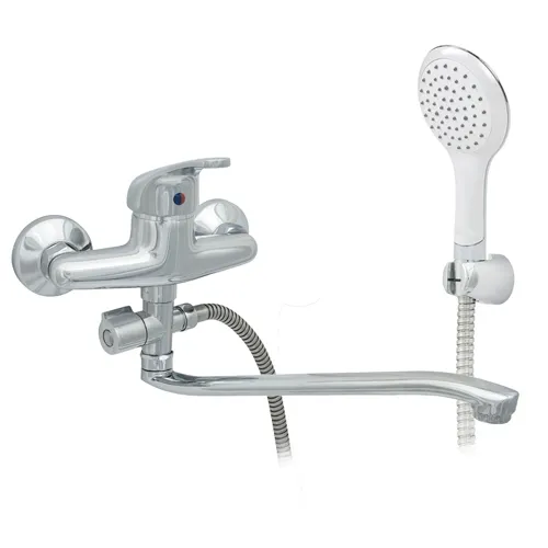 Smesitel dlya vanny i dusha odnorychazhnyj TSS-SM 300/1-7 D35 M-42 s ploskim S-obraznym izlivom 350 mm i lejkoj 120 mm ST300161_1