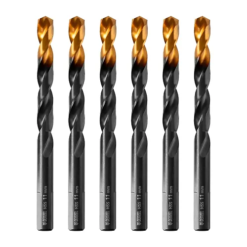 Sverlo po metallu, 11 mm, HSS-Tin, Golden Tip, 6 sht.// Denzel art.717223_1