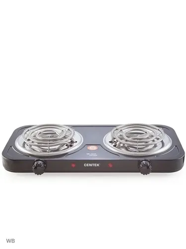 Plitka elektricheskaya Centek CT-1509 (Black) 2 konforki TEN 140 mm, 2000 Vt, indikator raboty_2