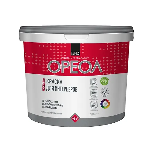 Kraska interernaya moyuschayasya glubokomatovaya OREOL belaya baza A 13.6 kg_1