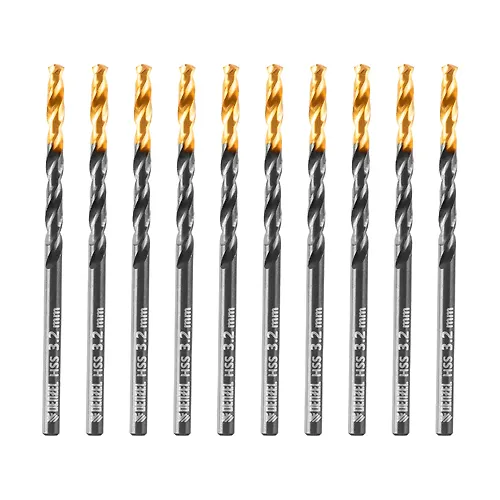 Sverlo po metallu, 3,2 mm, HSS-Tin, Golden Tip, 10 sht.// Denzel art.717206_1