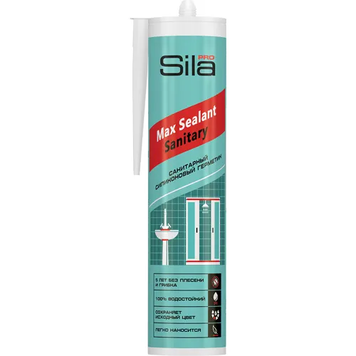 Germetik silikonovyj Sila Pro Max sanitarnyj, bestsvetnyj 280 ml_1