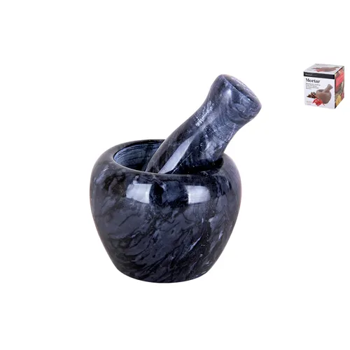 Stupka s pestikom 8h10sm chernaya, mramor 5031_1