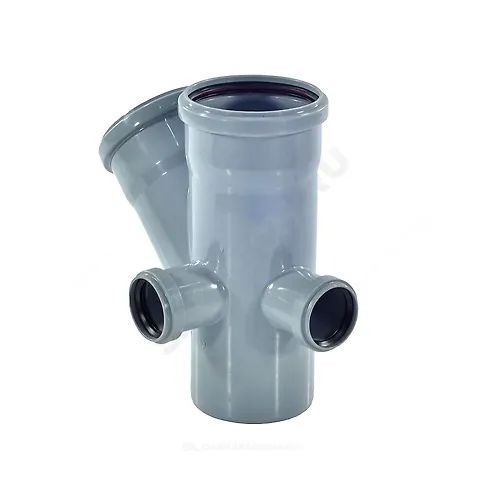 Krestovina PP-H 2-ploskostnaya pravaya i tyl seraya Dn 110h110h50h45gr b/nap RTP (RosTurPlast) 36535_2