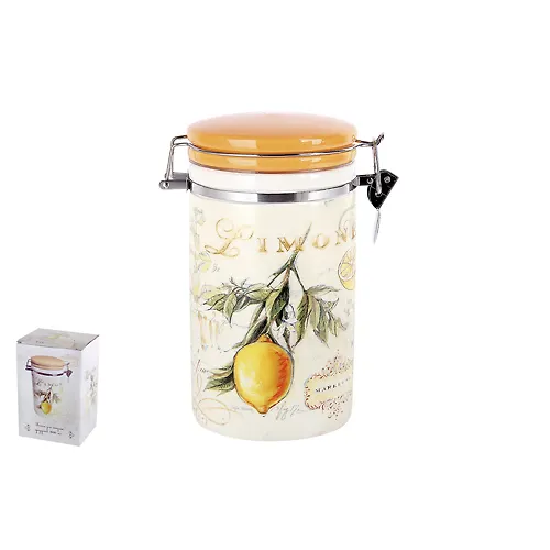 Banka dlya syp.produktov 1000ml s klipsoj p/up, Tuscan vegetables ZFC037-36_1