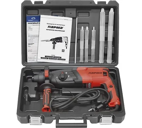 Perforator PARMA P-02-28/950ER (950Vt,3-h rezh,3,2Dzh, SDS-plus, reg.ob.,rev, pl.pusk, ruk.Ergo+)5sh/k_3