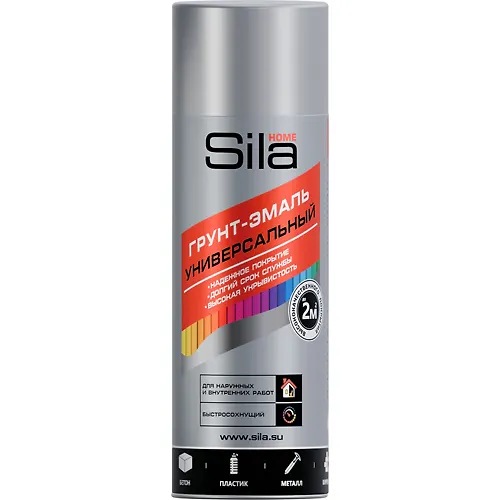 Kraska aerozolnaya universalnaya Sila HOME seryj grunt 520 ml SILP 010_1