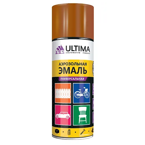 Kraska aerozolnaya univers.  KORICHNEVYJ RAL 8028 520 ml. 