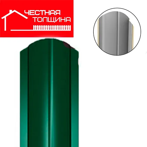 Evroshtaketnik polukruglyj Zel.moh 6005 dlina 1,55m, shirina 130 mm g.Penza_1