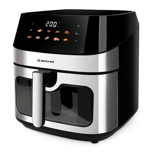 Aerogril BRAYER 2044BR, 1700Vt, 8l, t. 200S, 2 tena, tajmer, LED-displej, 10 programm_1