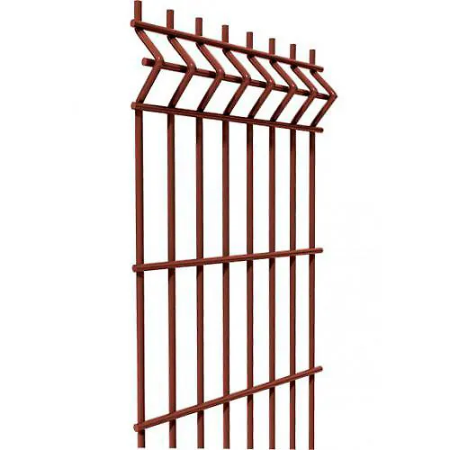 Zabor iz 3D panelej, 1250h2500, d 3.3mm, yachejka 55h200mm RAL8017 (korichnevyj)_1