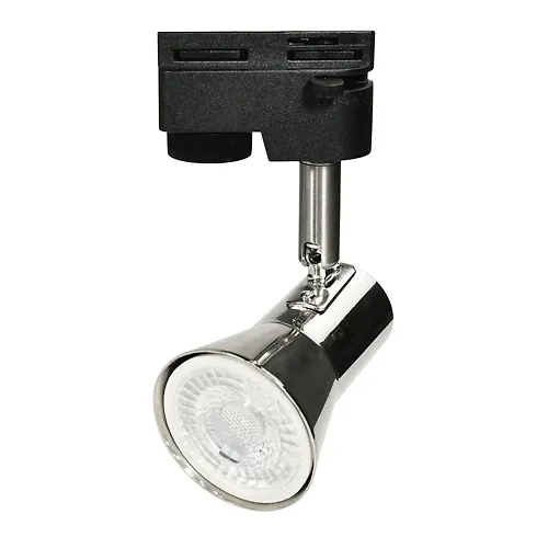 Svetilnik-prozhektor trekovyj. Pod lampu GU10. Korpus pod nikel. TM VolpeUBL-Q323 GU10 NICKEL_1