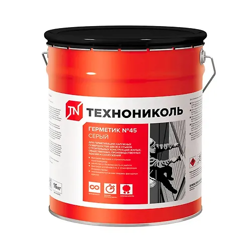 Germetik butil-kauchukovyj TehnoNIKOL №45 (seryj), vedro 16 kg. ekn 395728_1