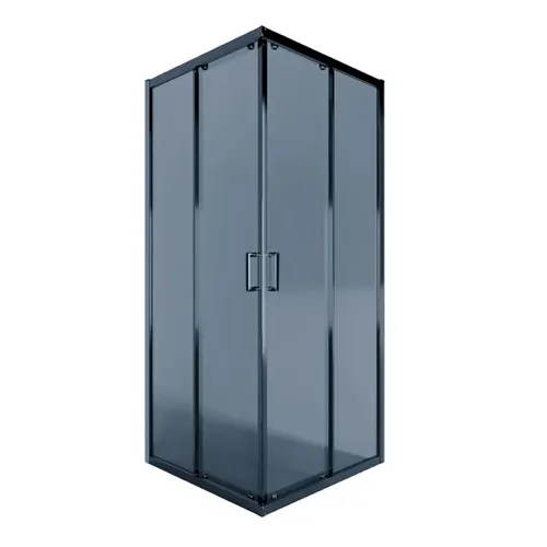 Dushevoe ograzhdenie Alex Baitler AB1490B2 (900*900*2000) tonirovannoe steklo 6 mm chernyj profil_1