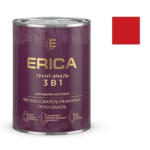 Grunt-emal ERICA 3v1 po rzhavchine alkidnaya MATOVAYA krasnaya 0,8 kg_1