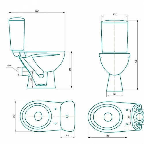 Unitaz-kompakt Gesso Fobos home de luxe c 2-h urovnevoj armaturoj, sidenem mikrolift i boltami_3