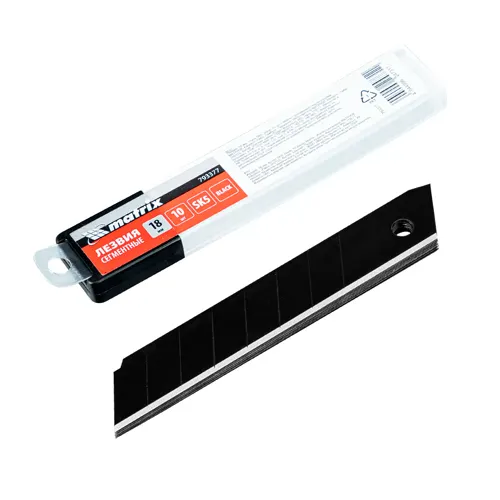 Lezviya Matrix 18 mm, stal SK5, black, 10 sht_1