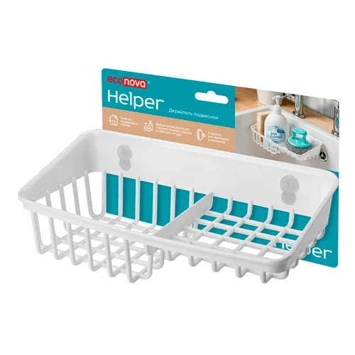 Derzhatel podvesnoj na prisosah helper, 236h125h79mm (belyj) 4332273 Bytplast_1