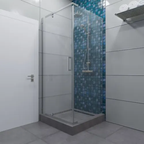 Dushevoe ograzhdenie Terra-Hrom, 90h90, kvad. bez poddona (2mesta KS91 M1+KS91 M2)