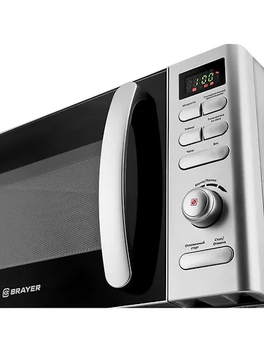 Mikrovolnovaya pech BRAYER 2502BR 700Vt, 20l, tsifr.upravlenie, 8 rezh.prigot, LED disp, tajmer 95min_3