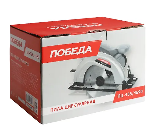Pila tsirkulyarnaya POBEDA, PTS-185/1590 moschnost 1200 Vt, pilnyj disk 185 mm_4