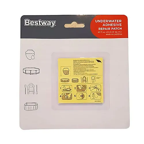 Zaplatki remontnye Bestway 62091 vodostojkie samokleyaschiesya 6.5*6.5 sm 10 sht 109381_1