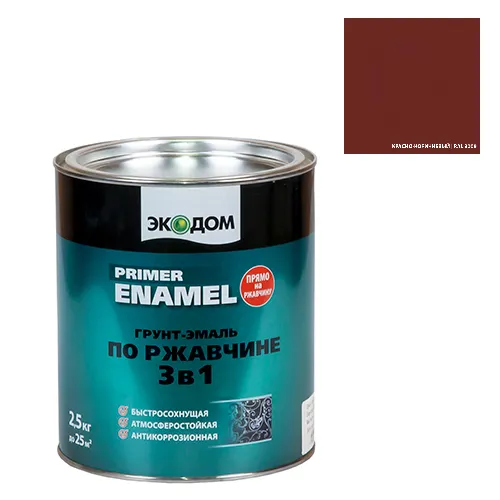 EkoDom Grunt-emal po rzhavchine 3 v1 Krasno-korichnevaya RAL 3009 (2,5 kg) (65028)_1