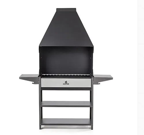 Mangal 1582h850h412h2079 mm, 3 mm, gril, skladnye polki, termoizolyatsiya, Gratar, ProfOptimaZont, POZ_1