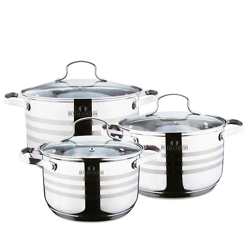 Nabor posudy 6pr. 11,1l, 13,5l, 16,2l, nerzh. stal art.2114-BC_1