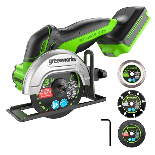 Uglovaya shlifovalnaya mashina akkumulyatornaya Greenworks GD24UCS, 24V, 76 mm, bez AKB i ZU (3402007)_1